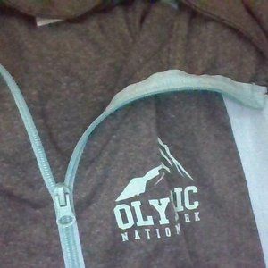 Olympic national park light zipper up sweat shirt